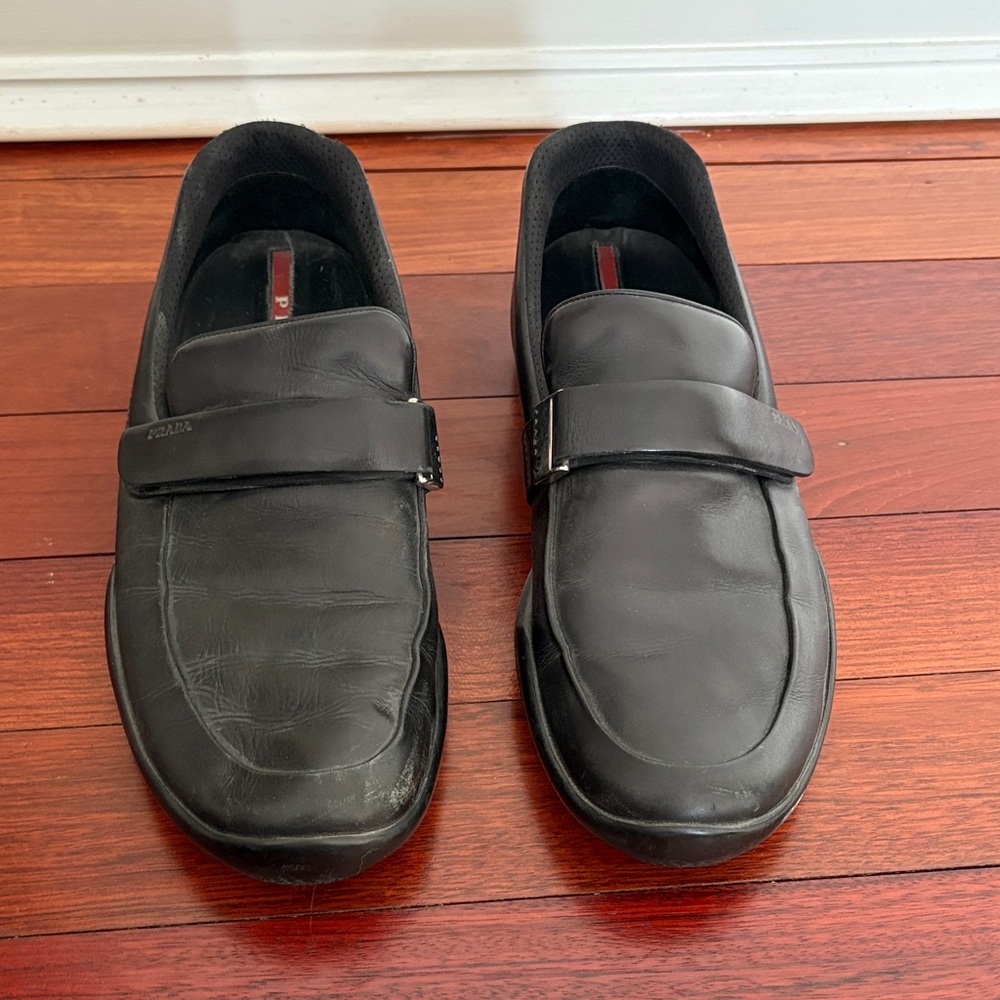 Prada Men's Black Leather Shoes